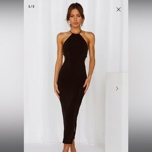 Hello Molly Black Midi Dress